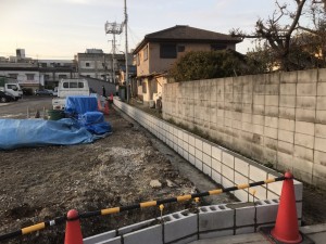 大阪　堺市鳳　ガレージ工事、外構工事