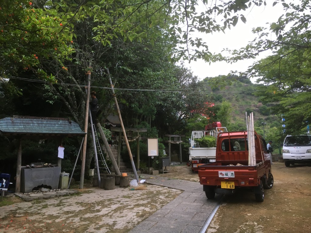 大阪　和泉市　寺社仏閣の庭の管理  6/27完了